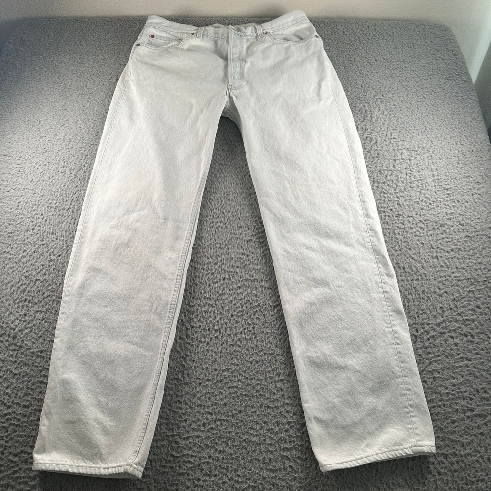Vtg Levis 501 Jeans Mens 40x34(37x34 Fit)Faded Blue Straight Made In USA 90's